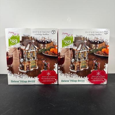 LOT 155U: Department 56 Dickens Village Series - Welcoming Christmas & The Smoking Bishop