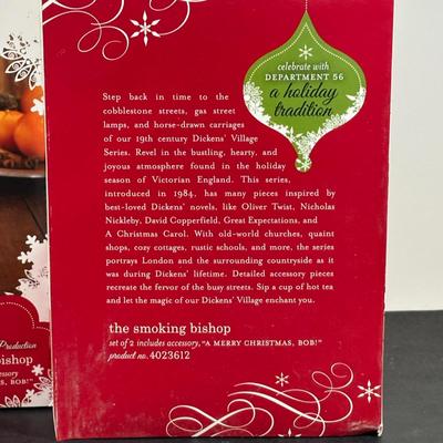 LOT 155U: Department 56 Dickens Village Series - Welcoming Christmas & The Smoking Bishop