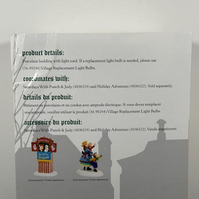 LOT 156U: Department 56 Dickens Village Series - A.G. Scott Hats & Walking Sticks, Punch & Judy Theater & The Old Curiosity Shop