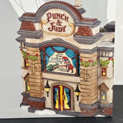 LOT 156U: Department 56 Dickens Village Series - A.G. Scott Hats & Walking Sticks, Punch & Judy Theater & The Old Curiosity Shop