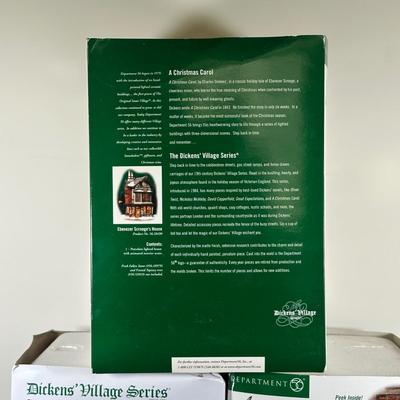 LOT 157U: Department 56 Dickens Village Series - Ebenezer Scrooge’s House & Cratchits Corner