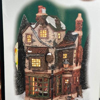 LOT 157U: Department 56 Dickens Village Series - Ebenezer Scrooge’s House & Cratchits Corner