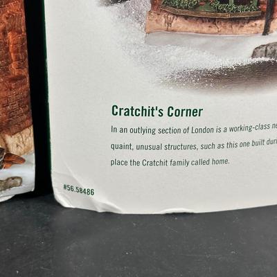 LOT 157U: Department 56 Dickens Village Series - Ebenezer Scrooge’s House & Cratchits Corner