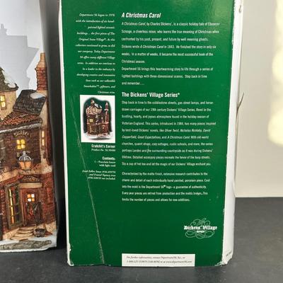 LOT 157U: Department 56 Dickens Village Series - Ebenezer Scrooge’s House & Cratchits Corner