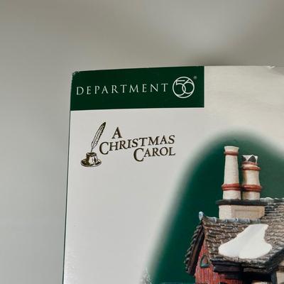 LOT 157U: Department 56 Dickens Village Series - Ebenezer Scrooge’s House & Cratchits Corner