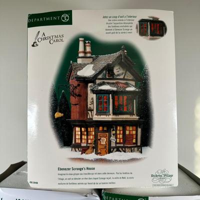 LOT 157U: Department 56 Dickens Village Series - Ebenezer Scrooge’s House & Cratchits Corner