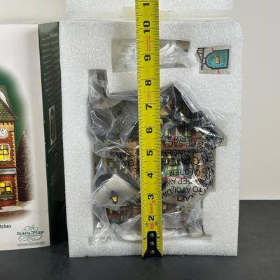 LOT 158U: Department 56 Dickens Village Series - The Spider Box Locks, Ye Olde Goat Pub & T.C. Chester Clocks & Watches