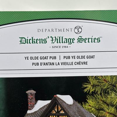 LOT 158U: Department 56 Dickens Village Series - The Spider Box Locks, Ye Olde Goat Pub & T.C. Chester Clocks & Watches