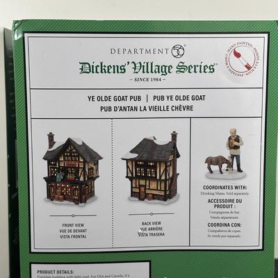 LOT 158U: Department 56 Dickens Village Series - The Spider Box Locks, Ye Olde Goat Pub & T.C. Chester Clocks & Watches