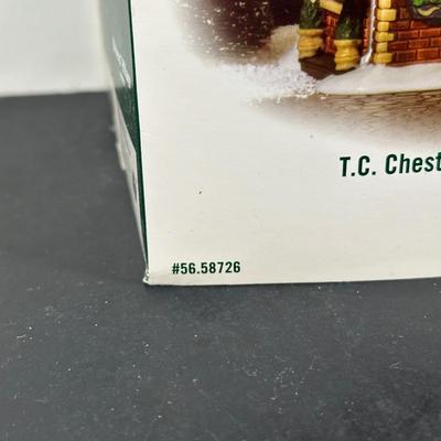 LOT 158U: Department 56 Dickens Village Series - The Spider Box Locks, Ye Olde Goat Pub & T.C. Chester Clocks & Watches