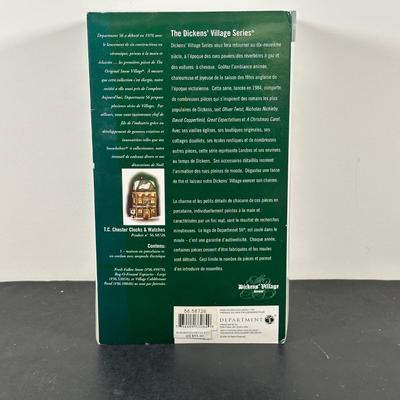LOT 158U: Department 56 Dickens Village Series - The Spider Box Locks, Ye Olde Goat Pub & T.C. Chester Clocks & Watches