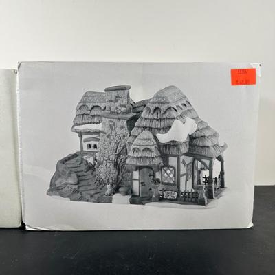 LOT 159U: Department 56 Dickens Village Series - Crooked Fence Cottage, Old Curiosity Shop & Tutbury Printer