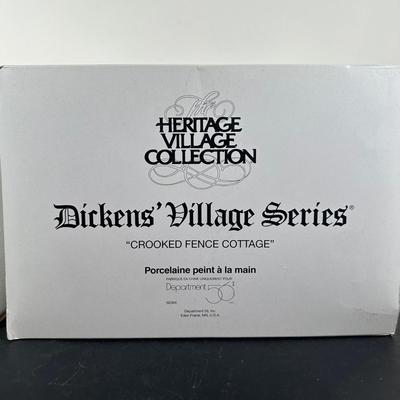 LOT 159U: Department 56 Dickens Village Series - Crooked Fence Cottage, Old Curiosity Shop & Tutbury Printer