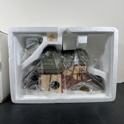 LOT 159U: Department 56 Dickens Village Series - Crooked Fence Cottage, Old Curiosity Shop & Tutbury Printer