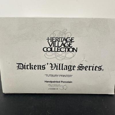 LOT 159U: Department 56 Dickens Village Series - Crooked Fence Cottage, Old Curiosity Shop & Tutbury Printer