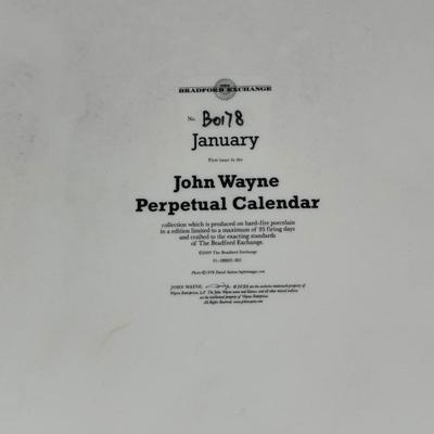 LOT 160U: The Bradford Exchange John Wayne Perpetual Calendar (6 of 12)
