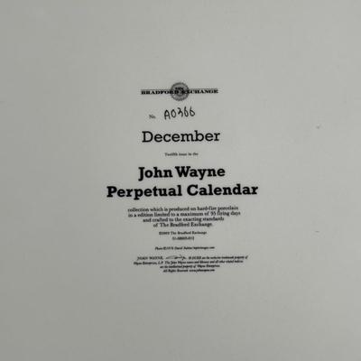 LOT 160U: The Bradford Exchange John Wayne Perpetual Calendar (6 of 12)