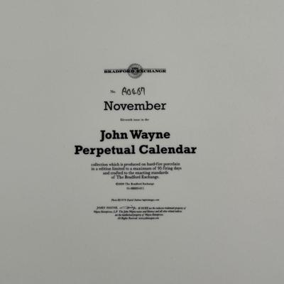LOT 160U: The Bradford Exchange John Wayne Perpetual Calendar (6 of 12)