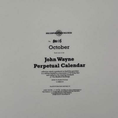 LOT 160U: The Bradford Exchange John Wayne Perpetual Calendar (6 of 12)