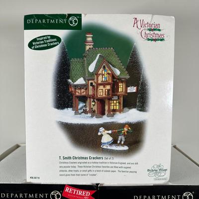 LOT 182U: Department 56 Dickens Village Series - Victoria Park Theater & T. Smith Christmas Crackers