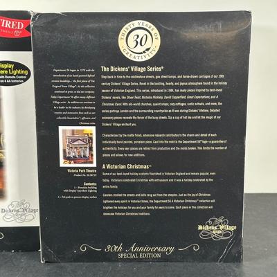 LOT 182U: Department 56 Dickens Village Series - Victoria Park Theater & T. Smith Christmas Crackers