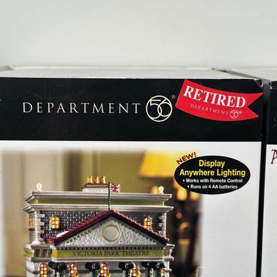 LOT 182U: Department 56 Dickens Village Series - Victoria Park Theater & T. Smith Christmas Crackers