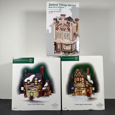 LOT 183U: Department 56 Dickens Village Series - E. Tipler Agent For Wine & Spirits & Ink & Pen Co.