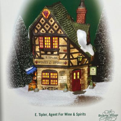 LOT 183U: Department 56 Dickens Village Series - E. Tipler Agent For Wine & Spirits & Ink & Pen Co.