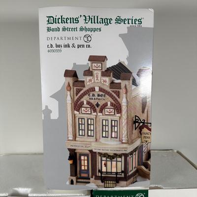 LOT 183U: Department 56 Dickens Village Series - E. Tipler Agent For Wine & Spirits & Ink & Pen Co.