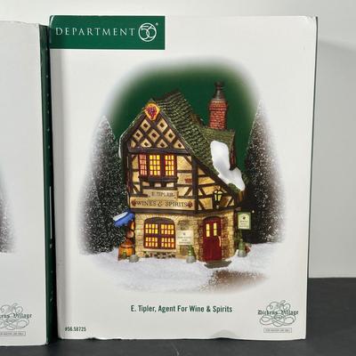 LOT 183U: Department 56 Dickens Village Series - E. Tipler Agent For Wine & Spirits & Ink & Pen Co.