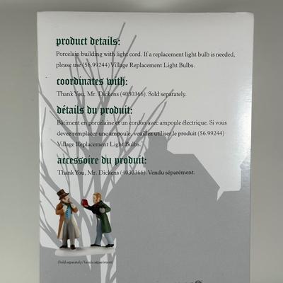 LOT 183U: Department 56 Dickens Village Series - E. Tipler Agent For Wine & Spirits & Ink & Pen Co.