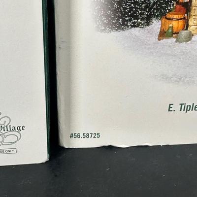 LOT 183U: Department 56 Dickens Village Series - E. Tipler Agent For Wine & Spirits & Ink & Pen Co.