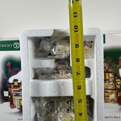 LOT 183U: Department 56 Dickens Village Series - E. Tipler Agent For Wine & Spirits & Ink & Pen Co.