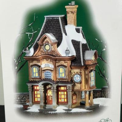 LOT 184U: Department 56 Dickens Village Series - Dickens Gads Hill Chalet, Boz’s Books & A.G. Scott Hats & Walking Sticks