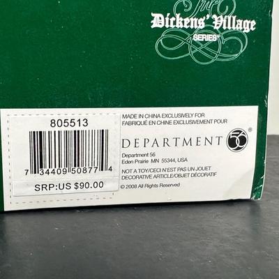 LOT 184U: Department 56 Dickens Village Series - Dickens Gads Hill Chalet, Boz’s Books & A.G. Scott Hats & Walking Sticks