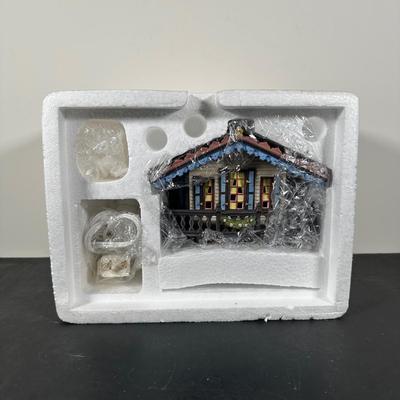 LOT 184U: Department 56 Dickens Village Series - Dickens Gads Hill Chalet, Boz’s Books & A.G. Scott Hats & Walking Sticks