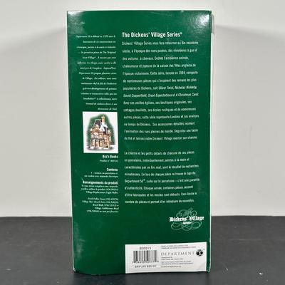 LOT 184U: Department 56 Dickens Village Series - Dickens Gads Hill Chalet, Boz’s Books & A.G. Scott Hats & Walking Sticks