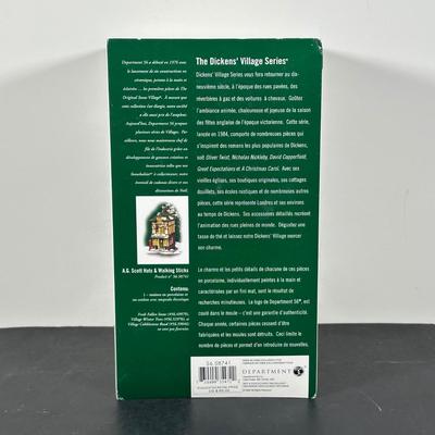 LOT 184U: Department 56 Dickens Village Series - Dickens Gads Hill Chalet, Boz’s Books & A.G. Scott Hats & Walking Sticks