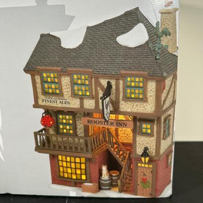LOT 185U: Department 56 Dickens Village Series - The Partridge & Pear, Rooster Inn & Olde Pearly’s Toby Jugs