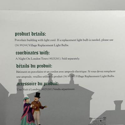 LOT 185U: Department 56 Dickens Village Series - The Partridge & Pear, Rooster Inn & Olde Pearly’s Toby Jugs