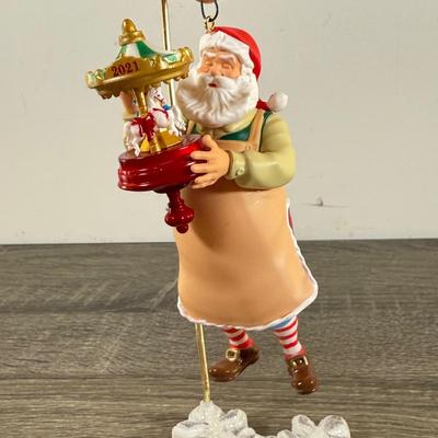 LOT 201M: Hallmark Keepsake Ornaments - Flight of Fancy, Jolly Old St. Nick, By Santa's Light, Father Christmas, Toymaker Santas...