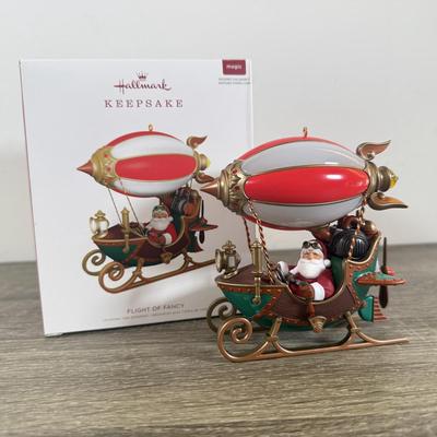 LOT 201M: Hallmark Keepsake Ornaments - Flight of Fancy, Jolly Old St. Nick, By Santa's Light, Father Christmas, Toymaker Santas...