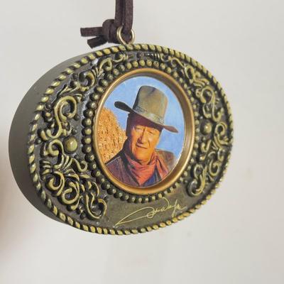 LOT 203M: John Wayne Ornaments - Bradford Exchange Legend of John Wayne Ornament Collection "American Legend" A0500 and...