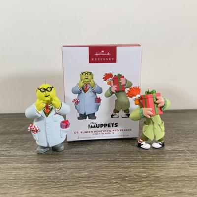 LOT 204M: Jim Henson Hallmark Keepsake Ornaments - Sesame Street & Muppets - Elmo, Cookie Monster, Kermit, Dr. Bunsen Honeydew and...