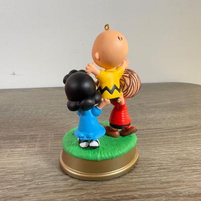 LOT 206M: Peanuts Hallmark Keepsake Ornaments - Mini Baker Charlie Brown, Baker Snoopy, 70 Year Anniversary, Windward Woodstock & More