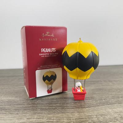 LOT 206M: Peanuts Hallmark Keepsake Ornaments - Mini Baker Charlie Brown, Baker Snoopy, 70 Year Anniversary, Windward Woodstock & More