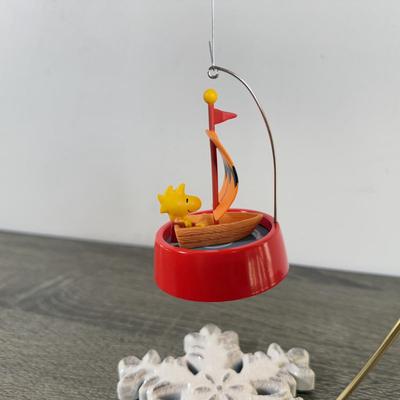 LOT 206M: Peanuts Hallmark Keepsake Ornaments - Mini Baker Charlie Brown, Baker Snoopy, 70 Year Anniversary, Windward Woodstock & More