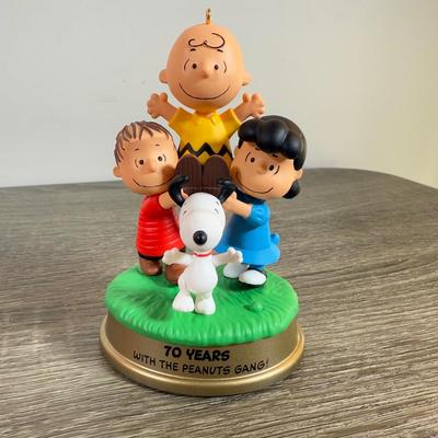 LOT 206M: Peanuts Hallmark Keepsake Ornaments - Mini Baker Charlie Brown, Baker Snoopy, 70 Year Anniversary, Windward Woodstock & More