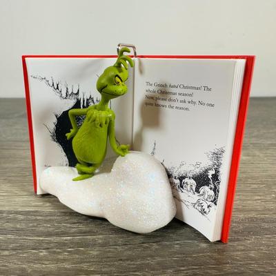 LOT 207M: Dr. Seuss' The Grinch Hallmark Ornaments in Boxes - Record Player, Peekbuster & More