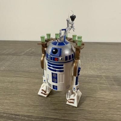 LOT 211M: Star Wars Darth Vader Action Figure & Hallmark Keepsake Ornaments w/ Boxes - Yoda, The Child, Obi-Wan & Drink Serving...